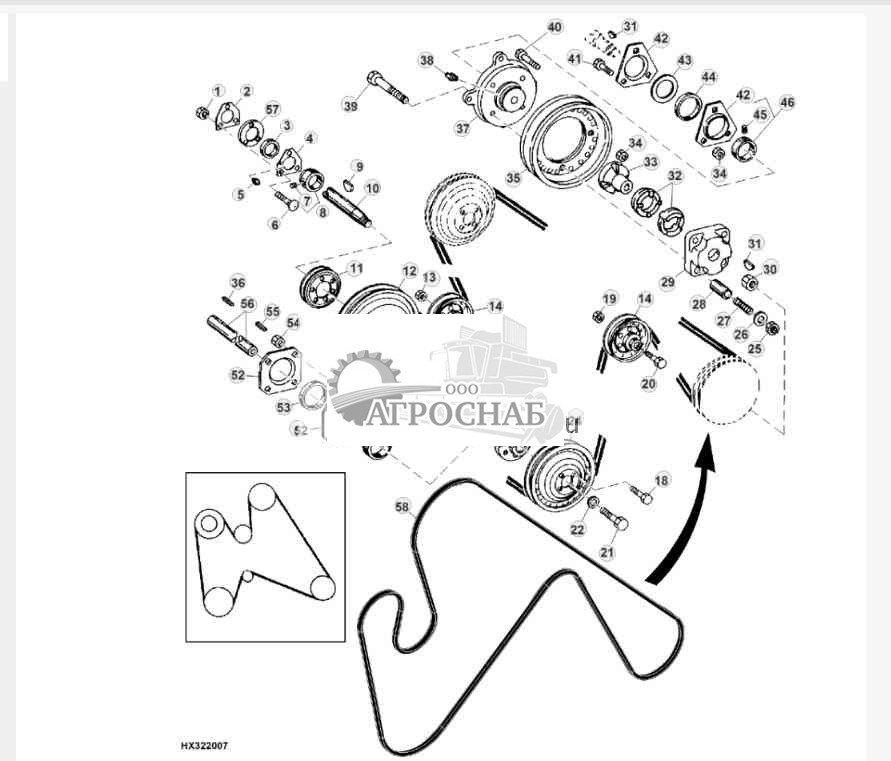 STRAW WALKER, CONVEYOR AUGERS, SIEVE AND CHAFFER DRIVE 